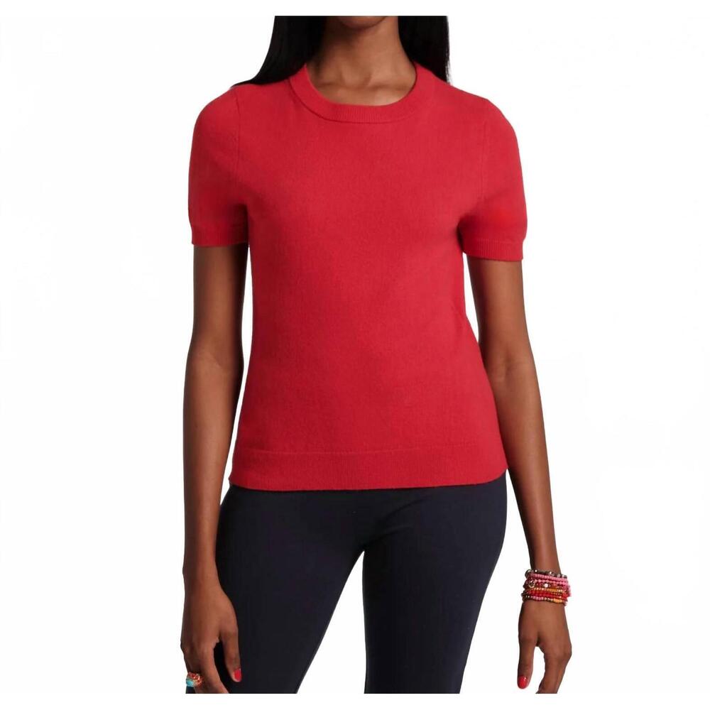 NEW FRANCES VALENTINE jo knit tee in red